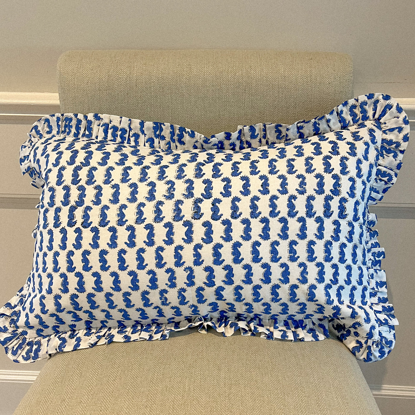 Block Print Lumbar Cushions