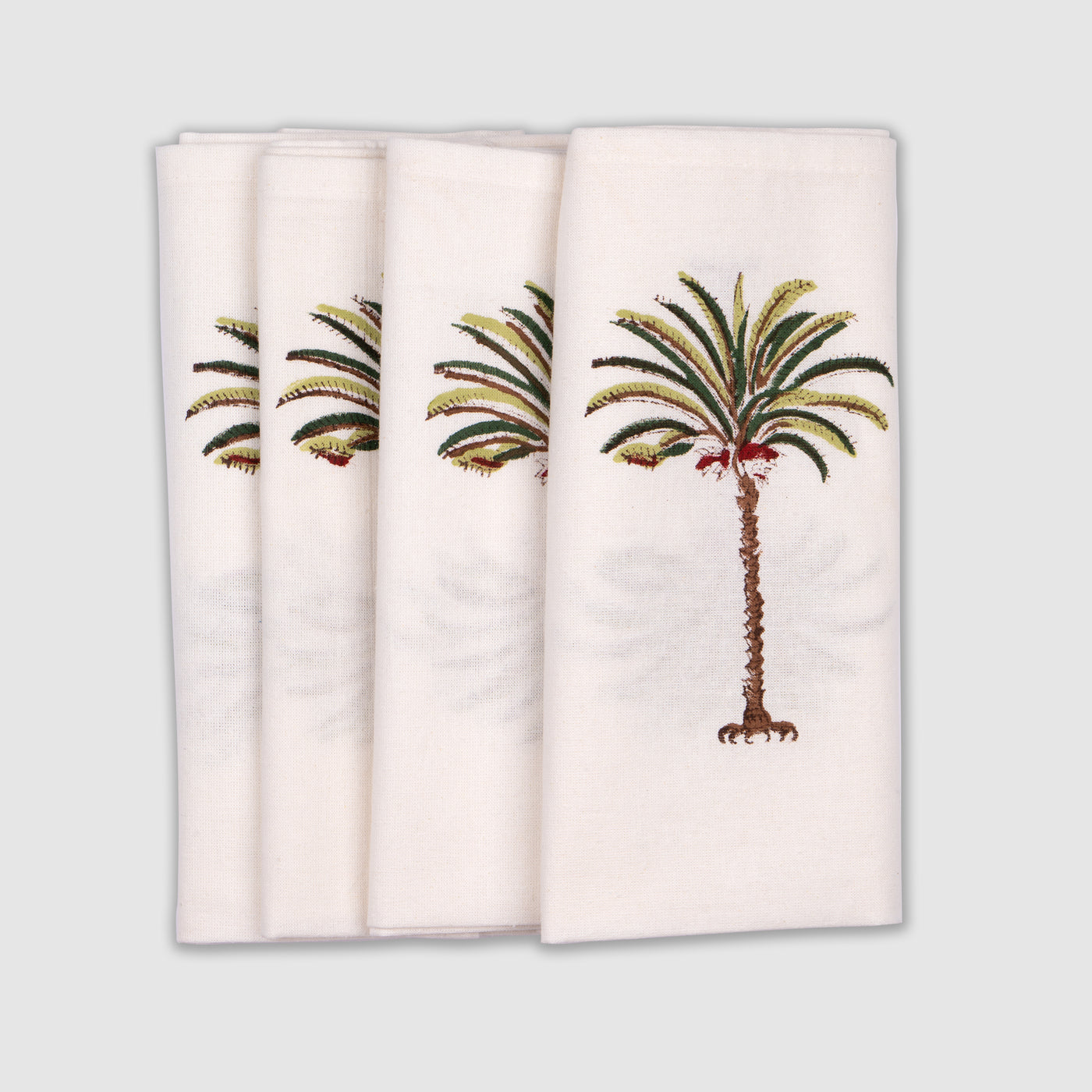 Green Palm Tree Napkins - Set of 4 Anise Home