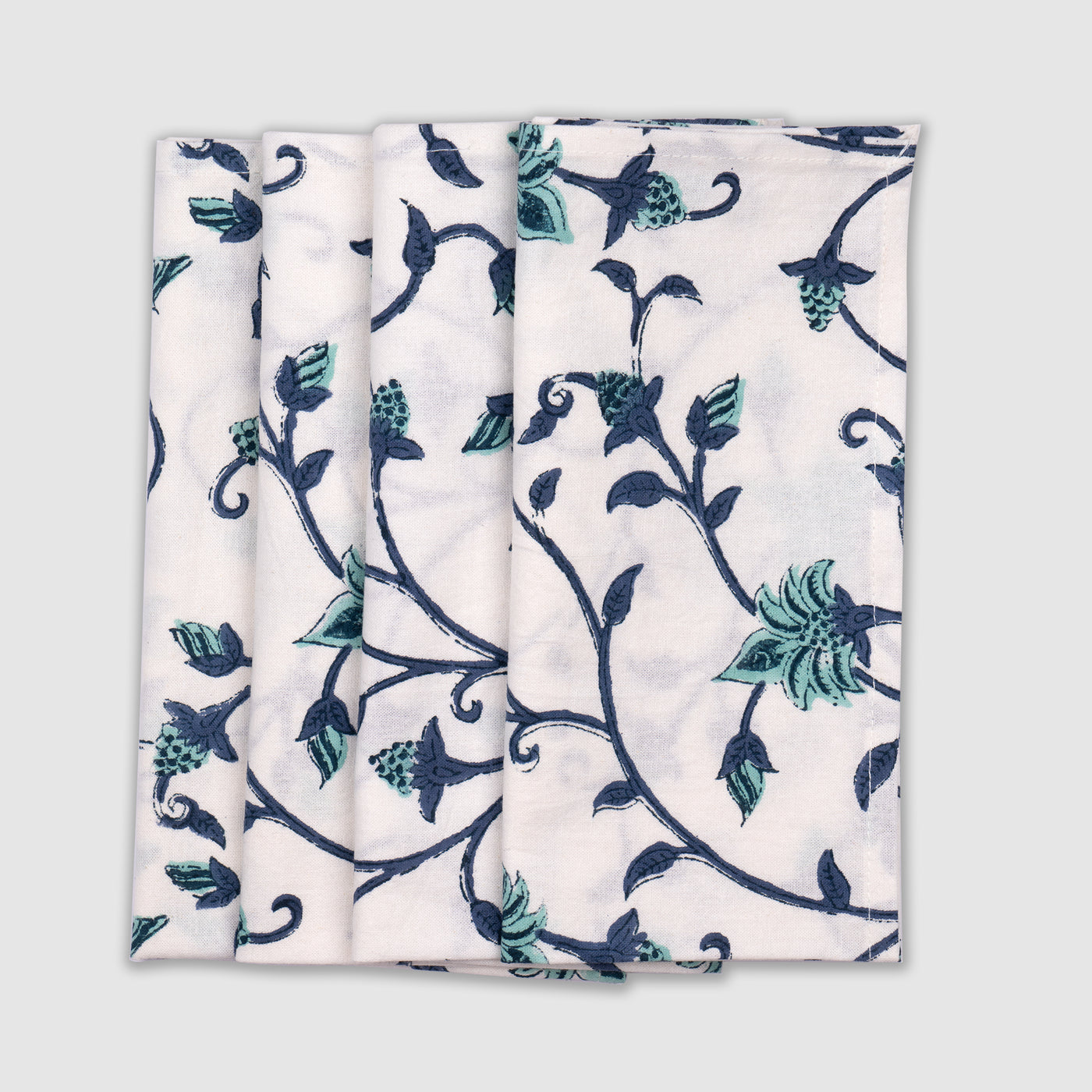 Hailey Green and Blue Napkins - Set of 4 Anise Home