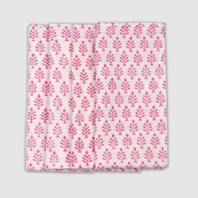 Anise Pink Leaf Napkins - Set of 4 Anise Home