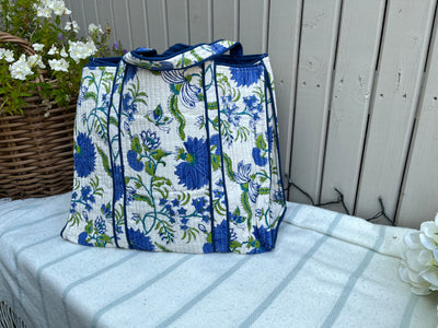 Emily Quilted Tote Bag Anise Home