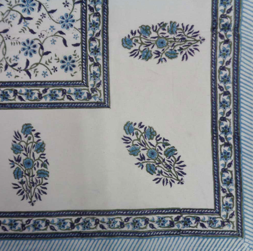 Avery Blue and Green Tablecloth Anise Home