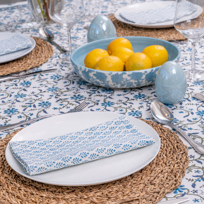 Avery Blue and Green Tablecloth Anise Home