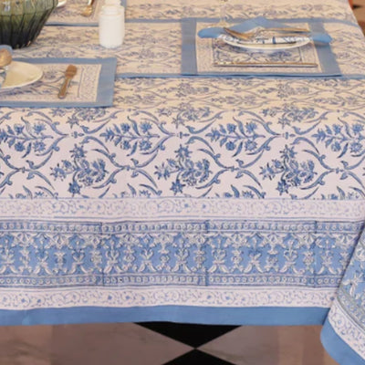 Penny Blue and White Tablecloth Anise Home