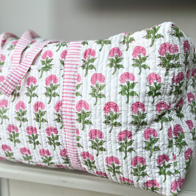 Quilted Flower Power Weekend Bag Anise Home